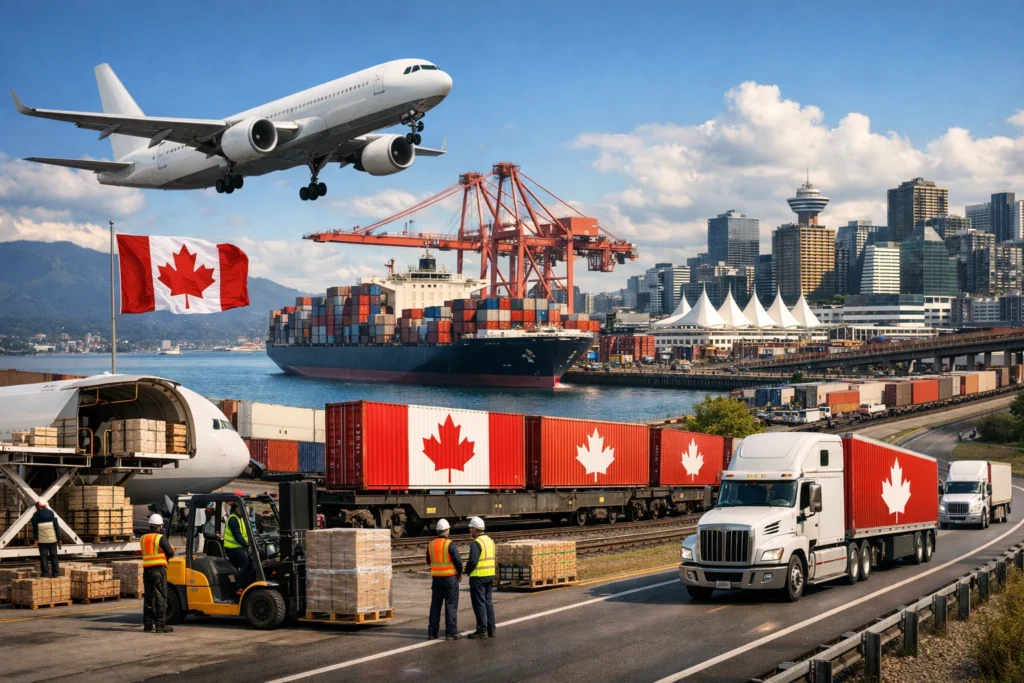 روش‌های اصلی حمل کالا در صادرات به کانادا