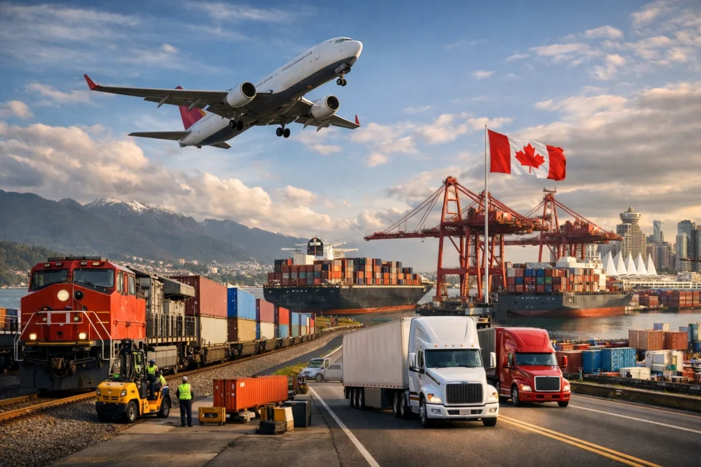روش‌های حمل‌ونقل بار از کانادا